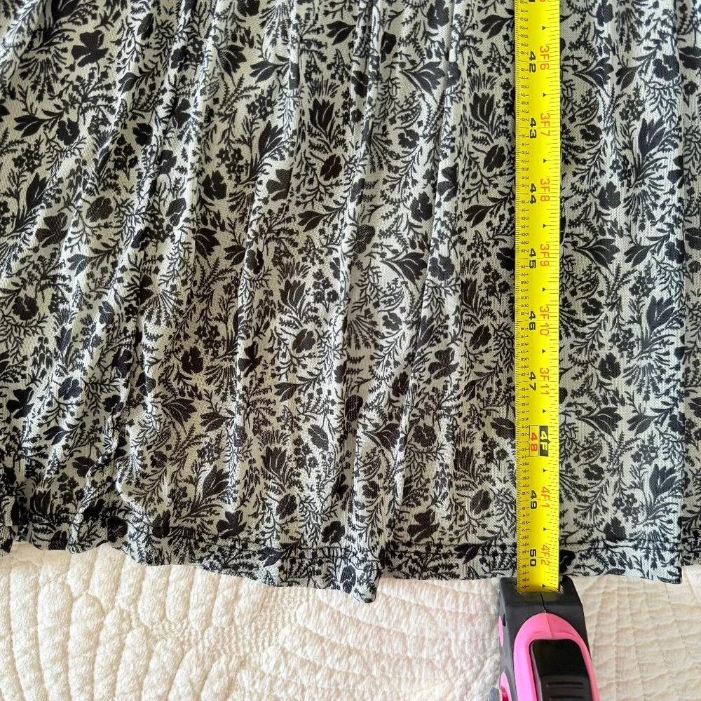 Knox Rose Black Floral Tiered Prairie Maxi Dress Size XL - Cottagecore - Picture 11 of 11